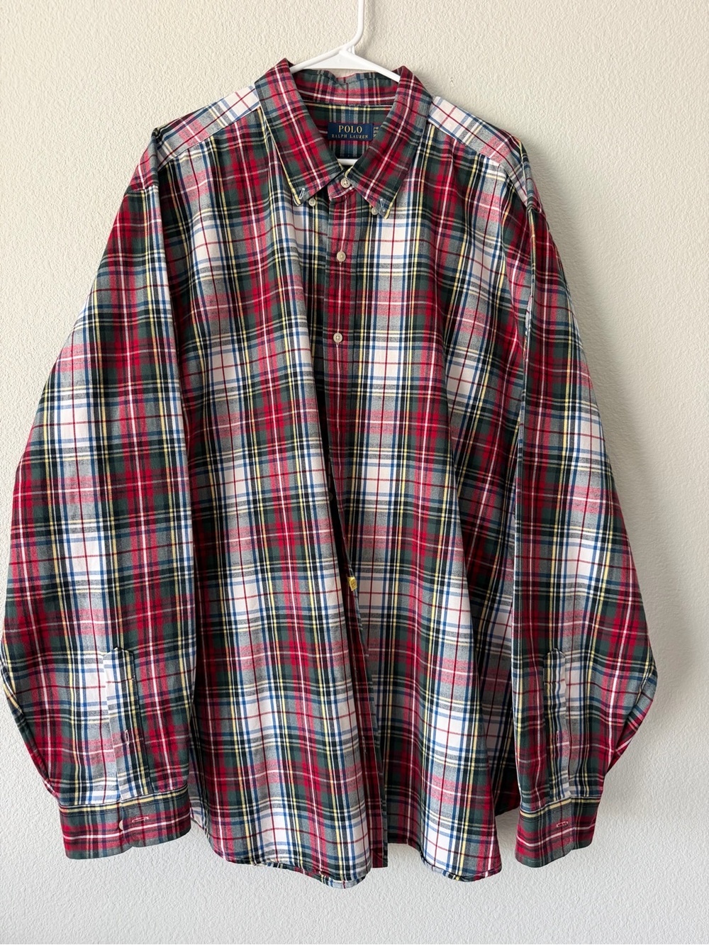 Polo Ralph Lauren Tartan Plaid Button Down Shirt 3XB Big Multicolor Classic Fit